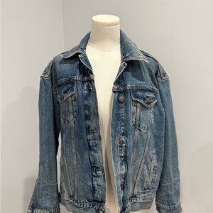 We The Free -Free People Oversized Vintage Inspired Jean Jacket